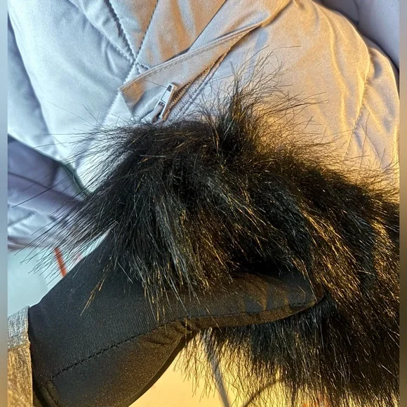 Michael Kors 💅❄️✨ Sweet Lilac Winter Belted MK Fur Puffer Coat Jacket NWT $280 - Picture 4 of 12